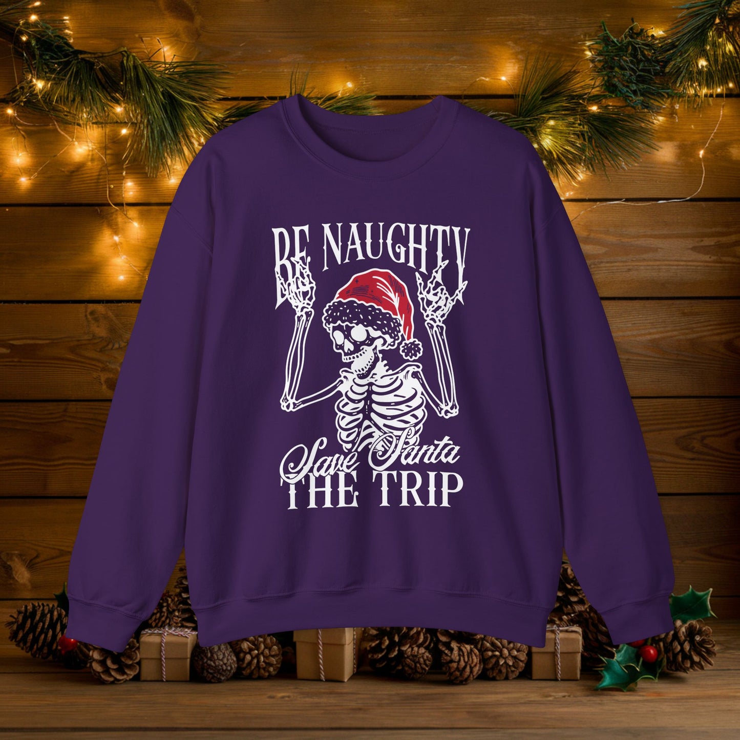 Christmas Ugly Sweater Be Naughty Save Santa The Trip