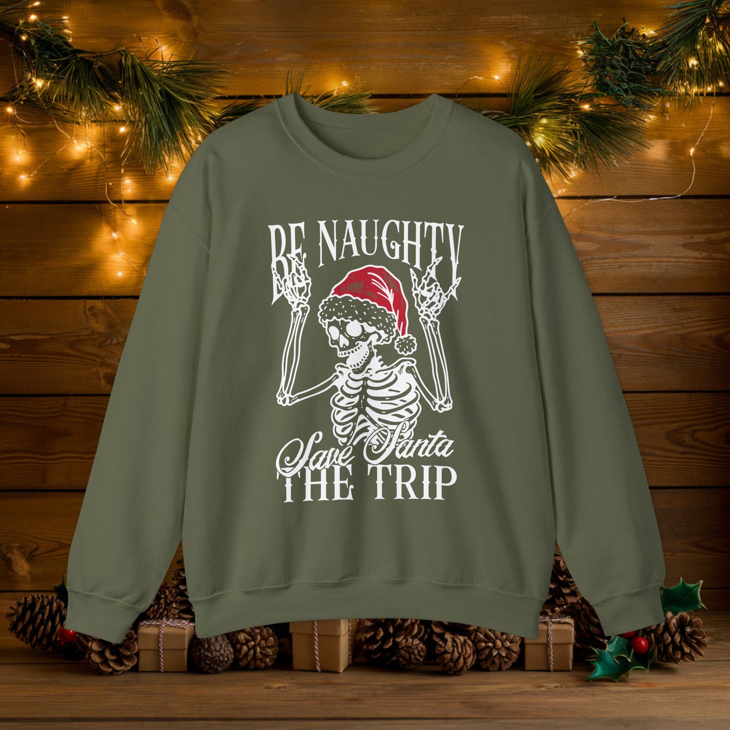 Christmas Ugly Sweater Be Naughty Save Santa The Trip