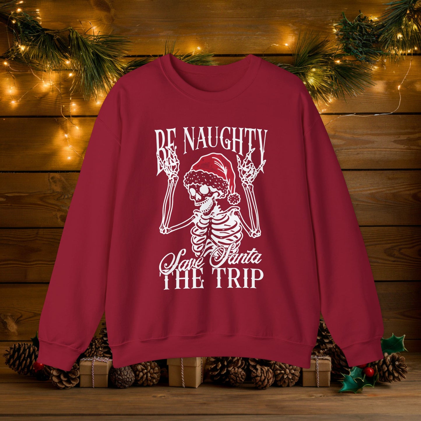 Christmas Ugly Sweater Be Naughty Save Santa The Trip